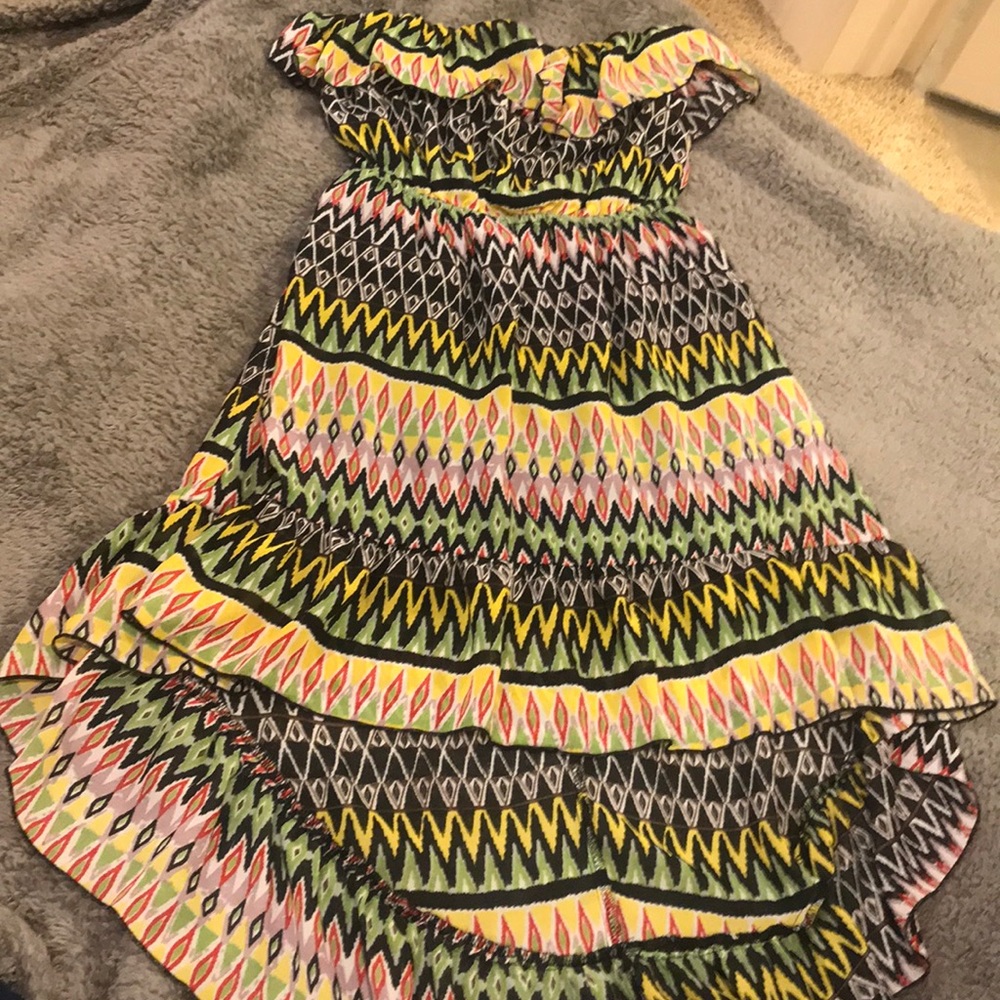 Super cute strapless high low dress